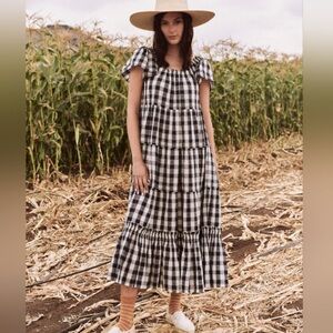 THE GREAT Nightingale Dress Gingham Size 2